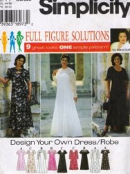 7163 9 LONG PRINCESS YOKE (BRIDE)DRESS LENGTHS PATTERN 18W-32W